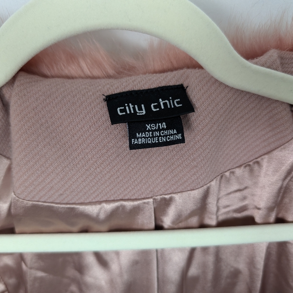 City Chic Make Me Blush Penny Lane Coat - Picture 9 of 13